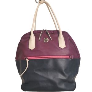 Lululemon Happy Hatha hour bag large plum inkwell blue yoga travel bag
